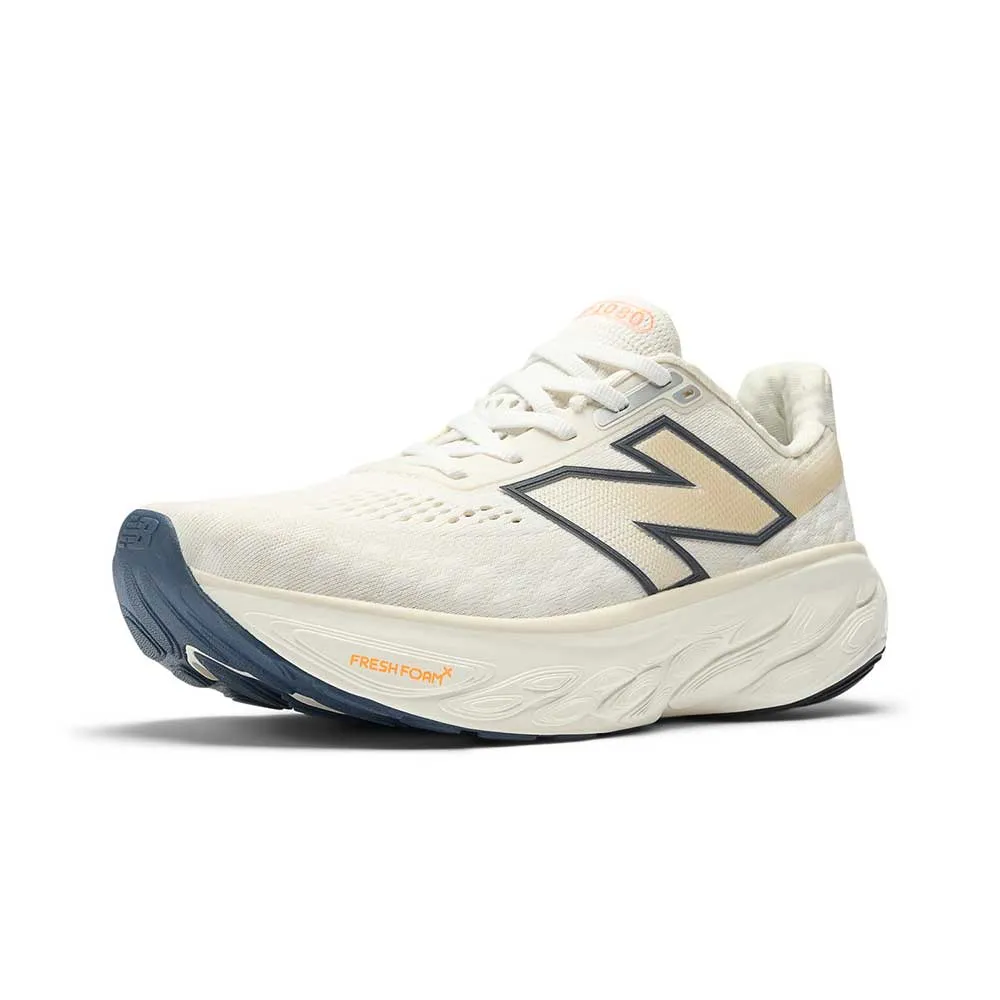 Women's Fresh Foam X 1080v14 Running Shoe - Sea Salt/Vintage Indigo - Regular (B) Trail Ready Durability