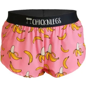 Women's Pink Bananas 1.5" Split Shorts Road Soul AntimicrobialTreatment
