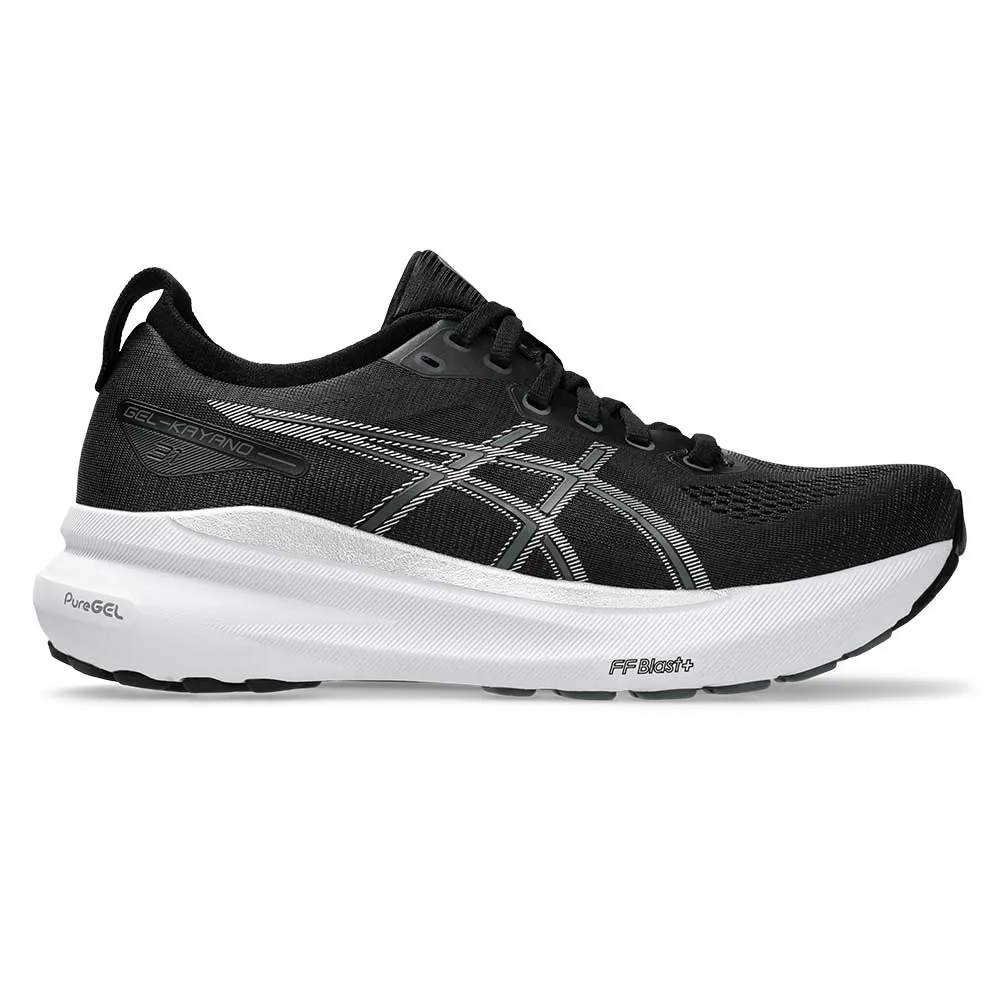 Women's Gel-Kayano 31 Running Shoe - Black/Pure Silver - Regular (B) luxury running option