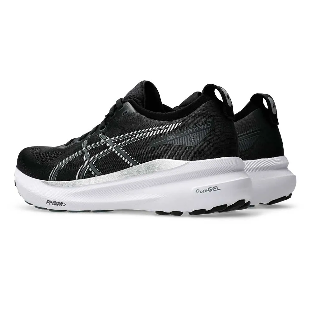 Springy ride Heat Dissipating Insole Women's Gel-Kayano 31 Running Shoe - Black/Pure Silver - Regular (B)