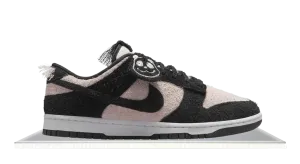 clean look Swing Step Dunk Low 'Panda-Monium' White Black Suede