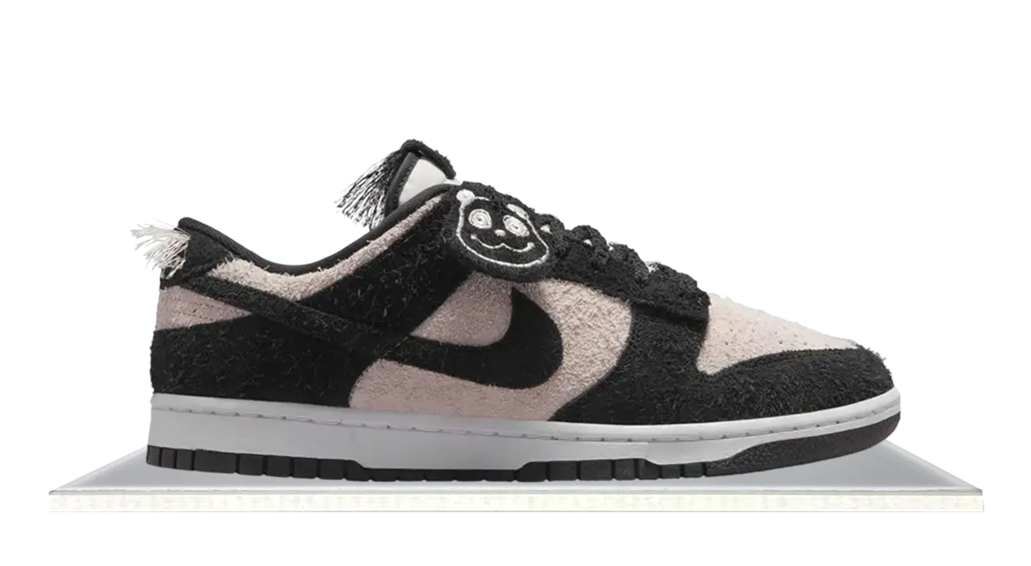 clean look Swing Step Dunk Low 'Panda-Monium' White Black Suede