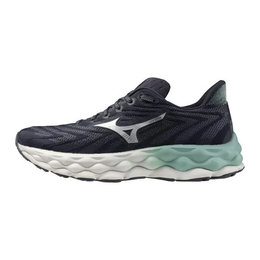 Mizuno | Wave Sky 8 | Women's | India Ink/Silver adult shoes padded toe
