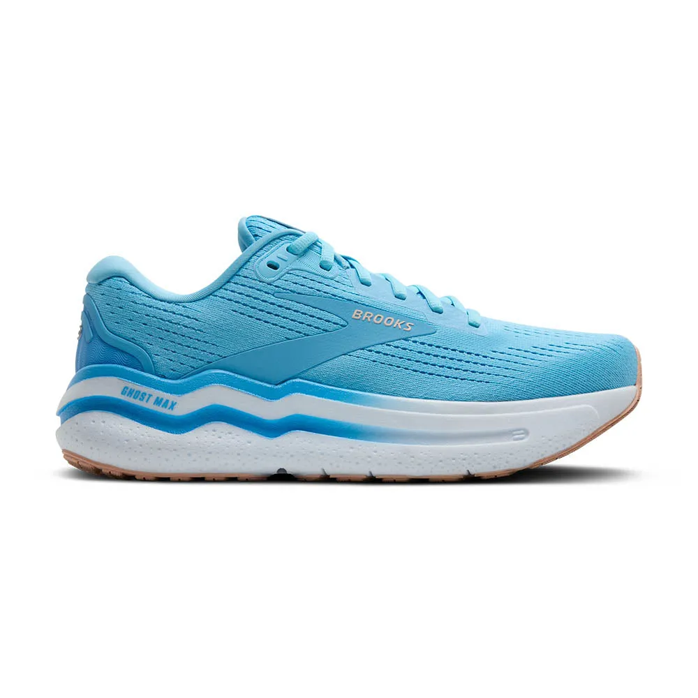 textured - sole shoes Casual runner Brooks Ghost Max 2 (Womens) - Baltic Sea/Bonnie Blue/Peach