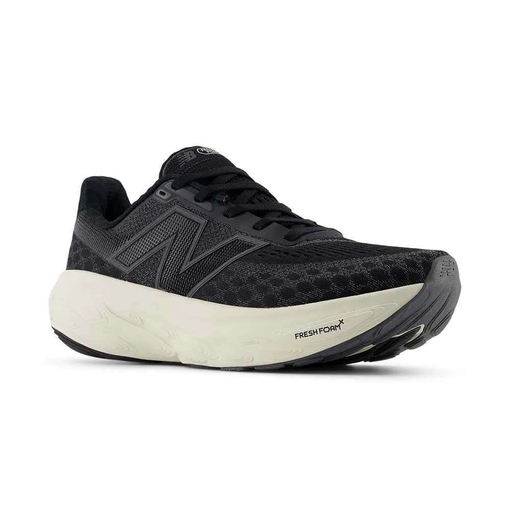Women's Fresh Foam X 1080 v14 Running Shoe - Black/Phantom - Wide (D) Anti Microbial Lining versatile - use shoes