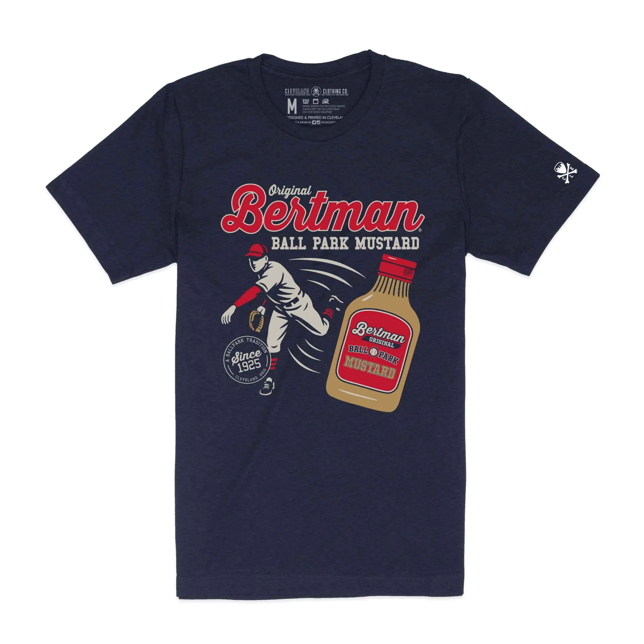 Bertman Ballpark Mustard Pitcher - Mens/Unisex Crew T-Shirt Chill Design Premium Material