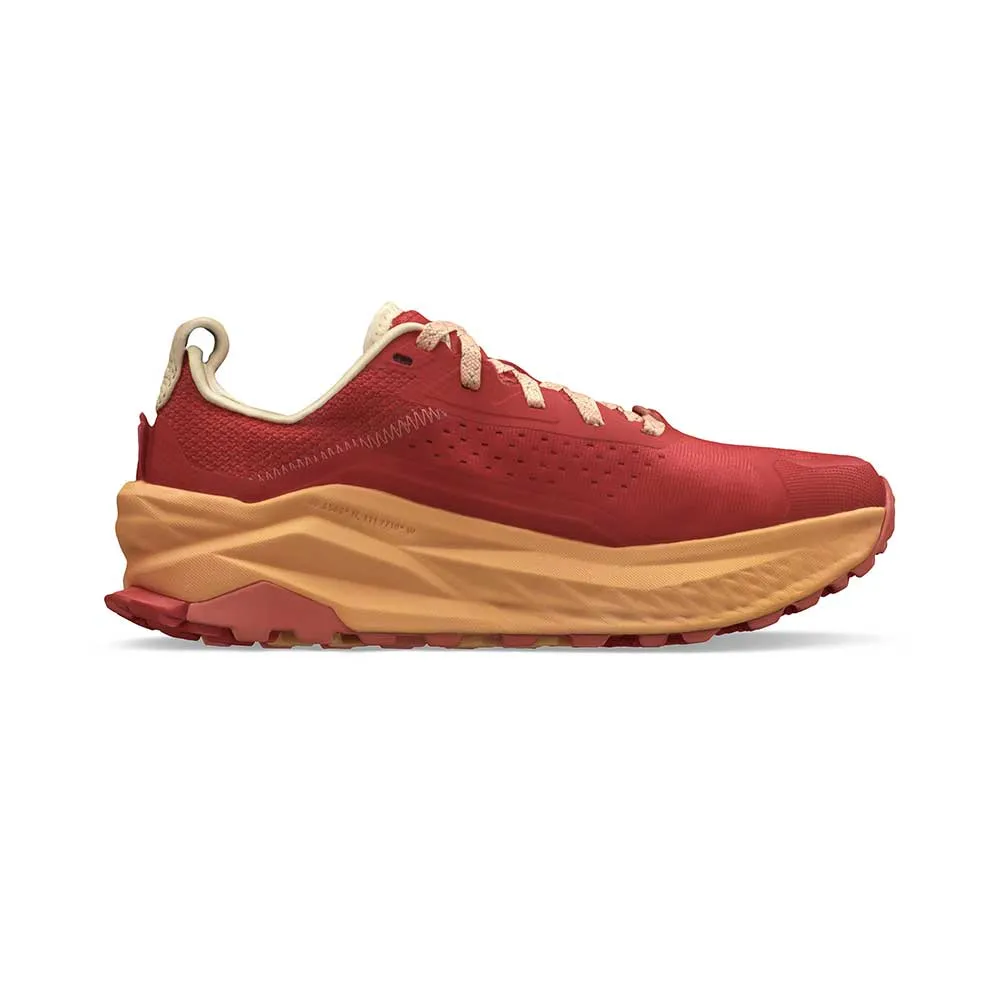running in the heat shoes Women's Olympus 6 Trail Running Shoe - Red/Orange - Regular (B)