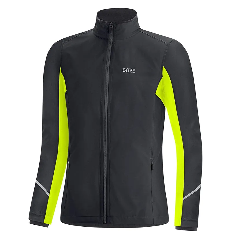 Gore Wear R3 Partial Gore-Tex Infinium Women's Running Jacket - Black/Neon Yellow New Arrival