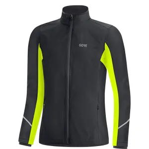 Gore Wear R3 Partial Gore-Tex Infinium Women's Running Jacket - Black/Neon Yellow New Arrival