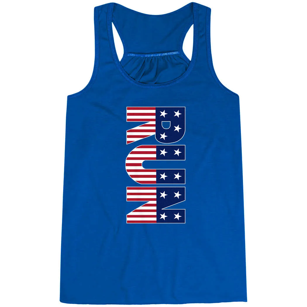 Anti Slip Grips Flowy Racerback Tank Top - Patriotic Run