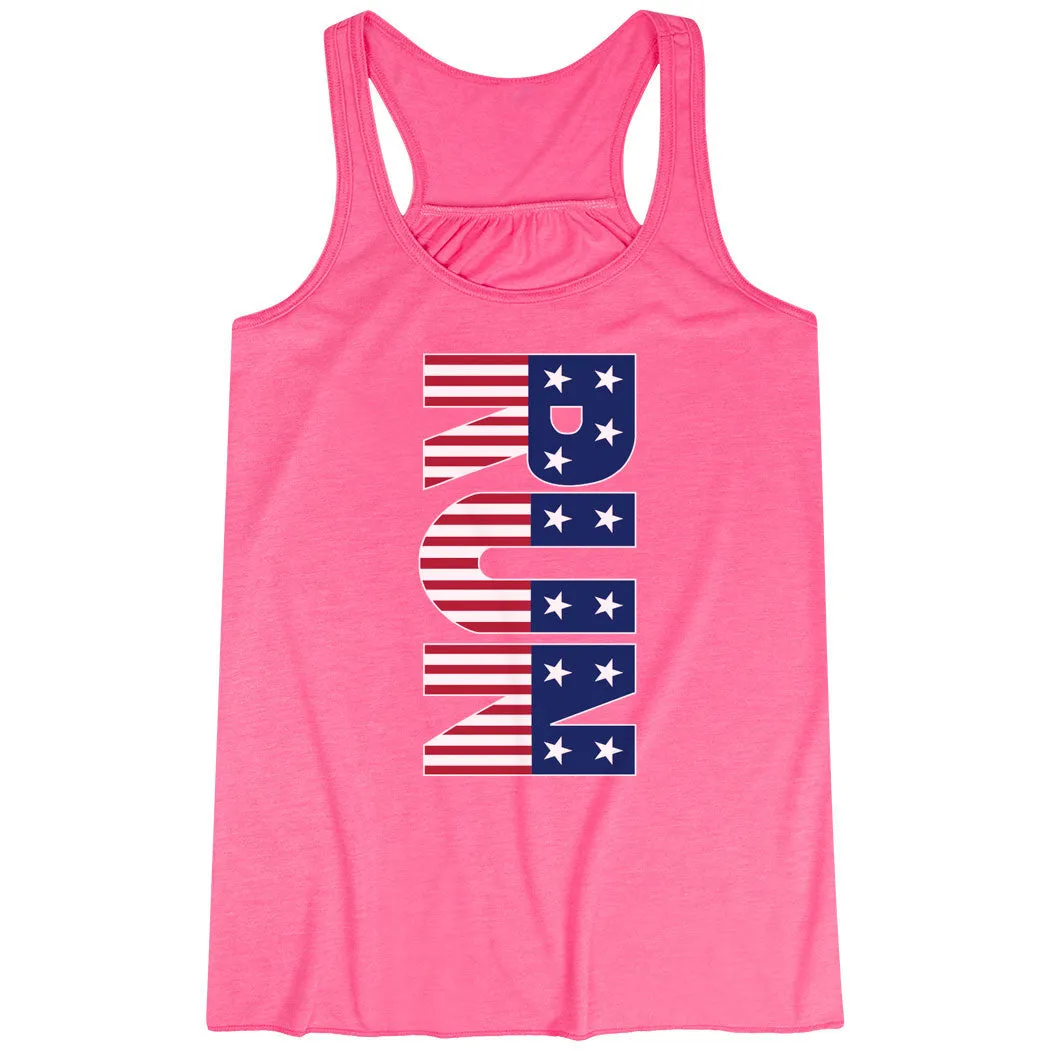 Jungle Flowy Racerback Tank Top - Patriotic Run