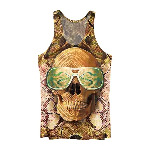 Rough Terrain Skull With Glasses Tank Top