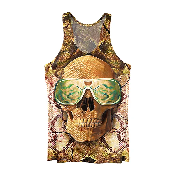 Rough Terrain Skull With Glasses Tank Top