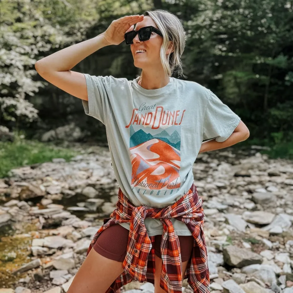 Great Sand Dunes National Park Tee Stretch Fabric short sleeved