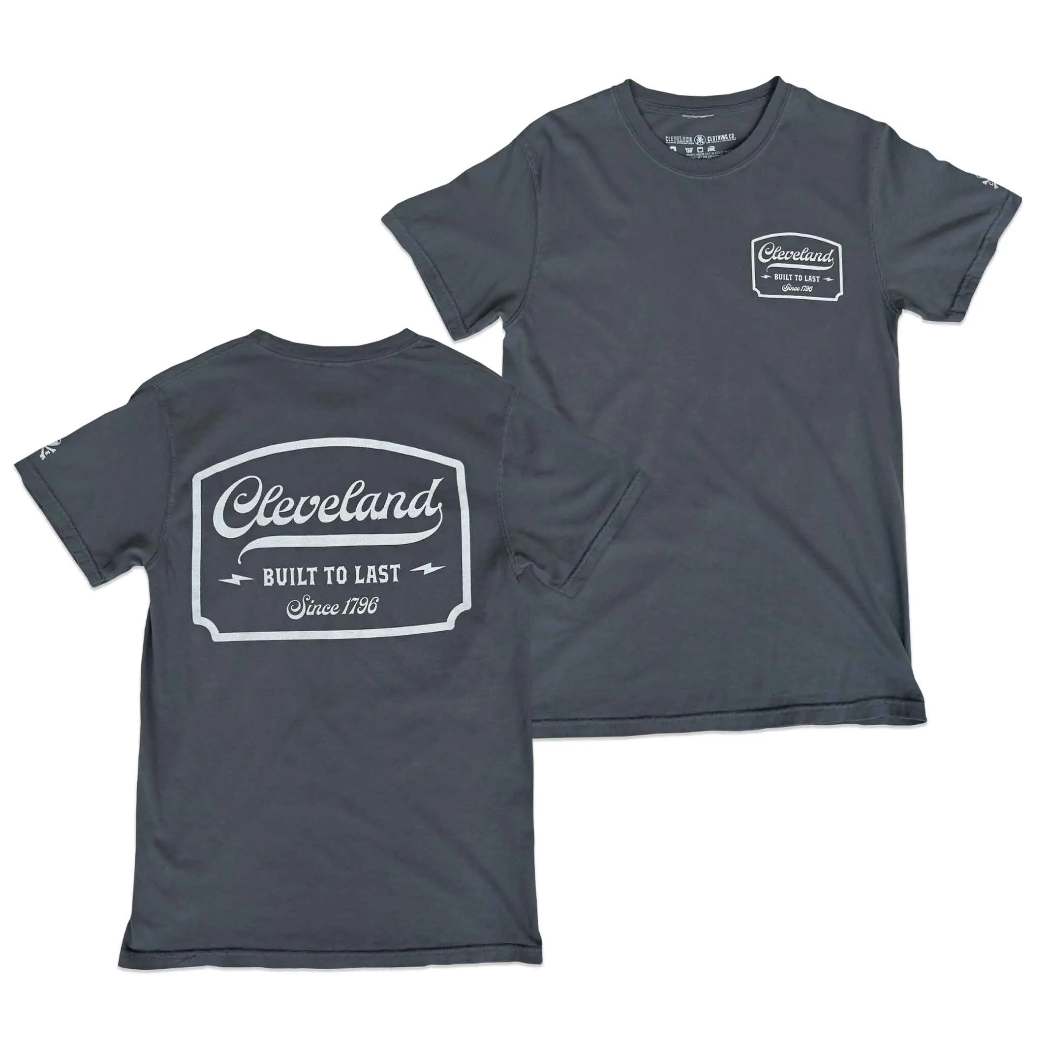 Cleveland Built To Last - Mens/Unisex Crew T-Shirt Cozy Wear Design