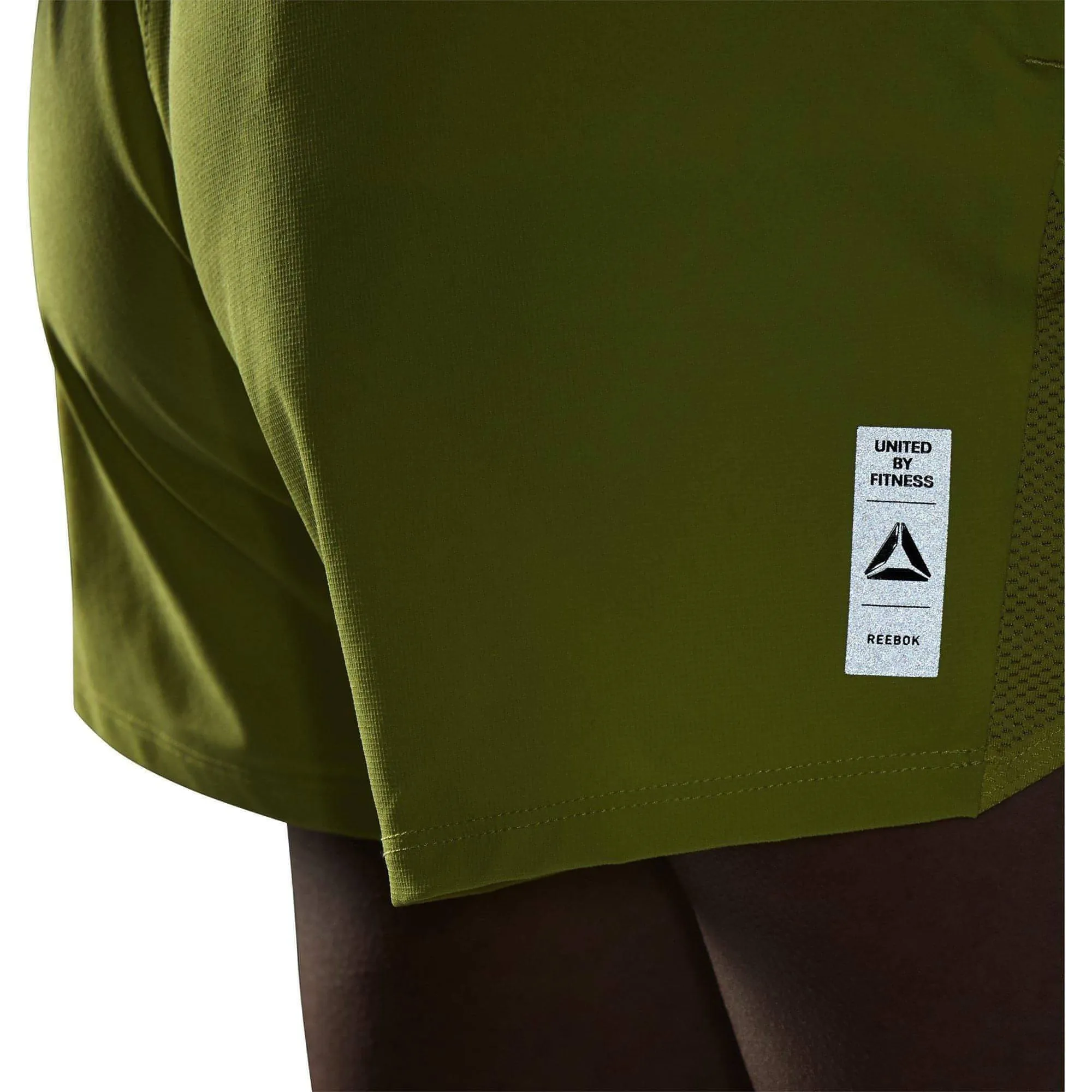 Reebok United By Fitness Epic Womens Training Shorts - Yellow Anti Static Treatment Compact Storage Feature