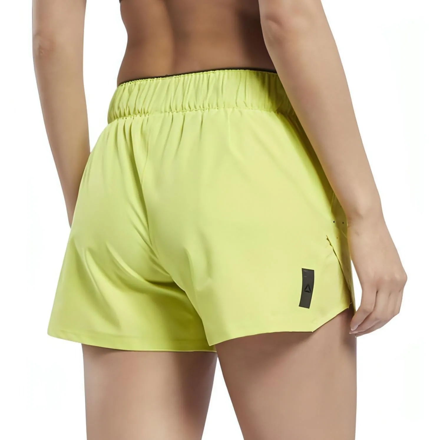 Reebok United By Fitness Epic Womens Training Shorts - Yellow Multi Directional Flex Zones Breathable Layer