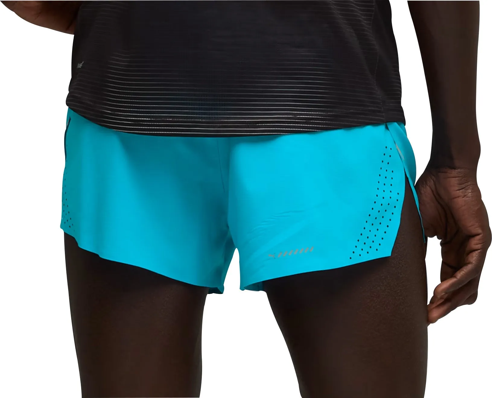 Travel Fit Puma Raceday Ultraweave 3 Inch Split Mens Running Shorts - Blue