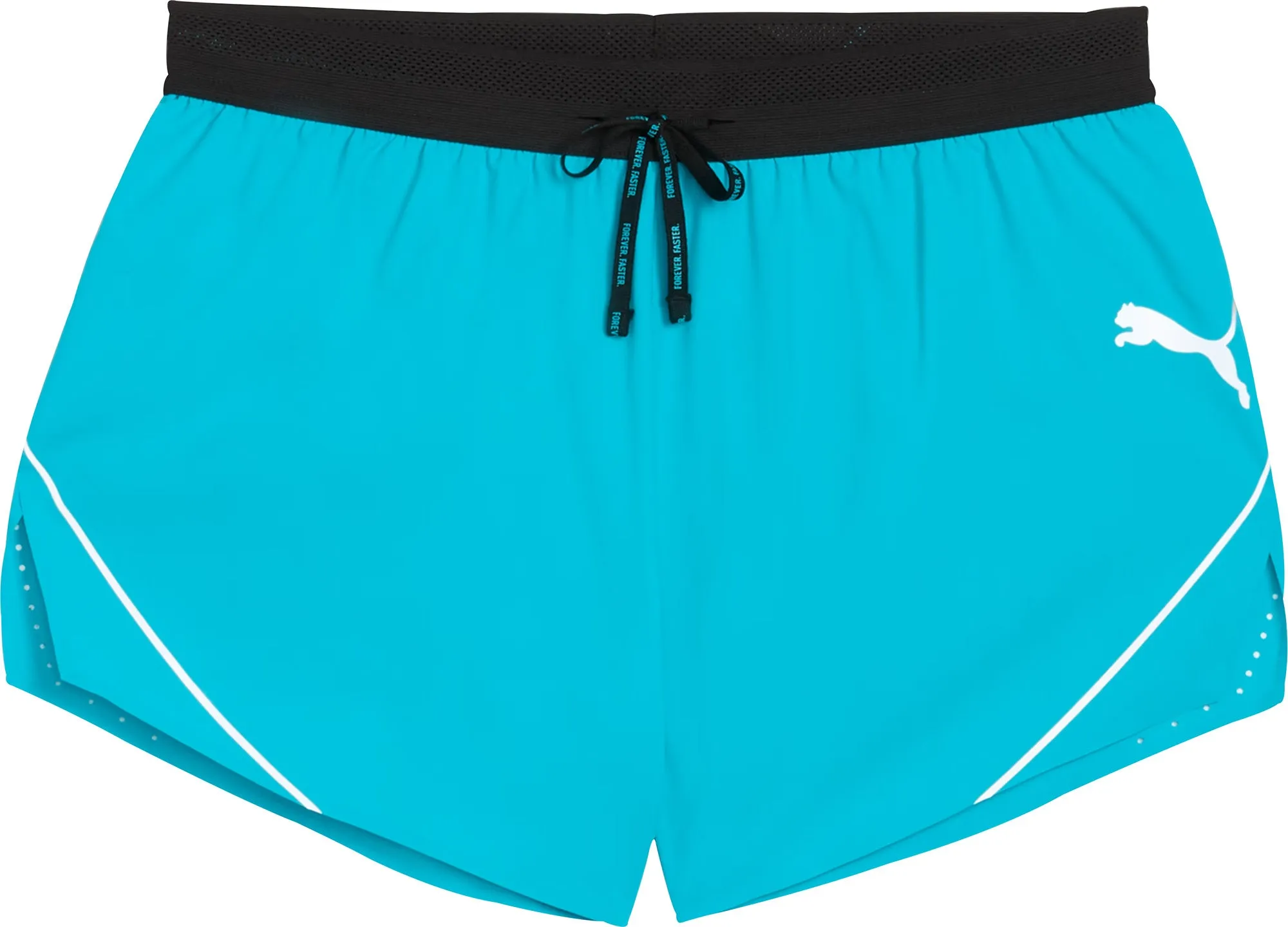 Compression Lining Puma Raceday Ultraweave 3 Inch Split Mens Running Shorts - Blue