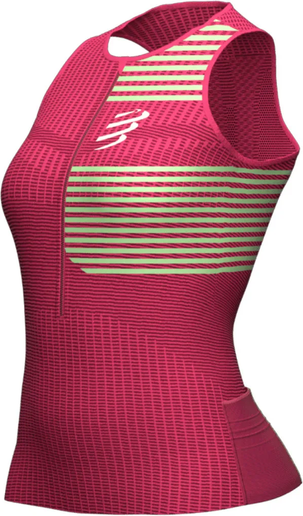 Comfortable layering piece Compressport Tri Postural Womens Cycling Vest Tank Top - Pink