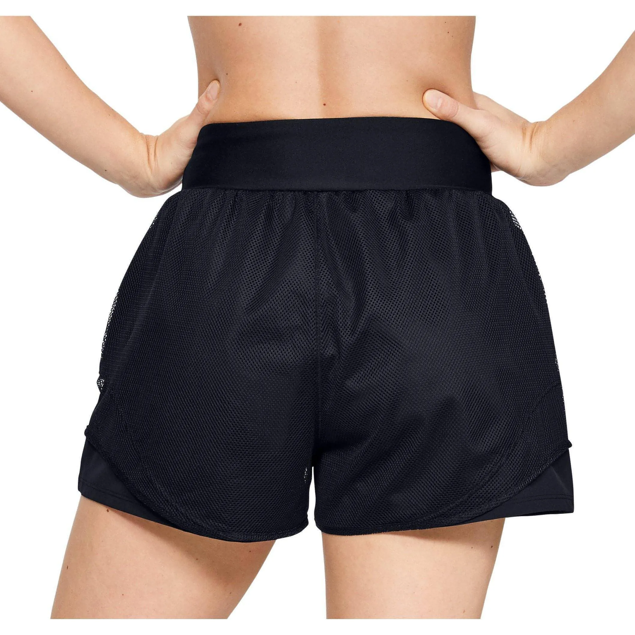 martial arts gear Under Armour Warrior Mesh Layer Womens Training Shorts - Black
