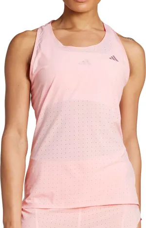 adidas Adizero Womens Running Vest Tank Top - Pink high tech Silicome Grip