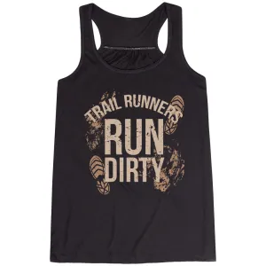 Shock Absorbing Flowy Racerback Tank Top - Run Dirty