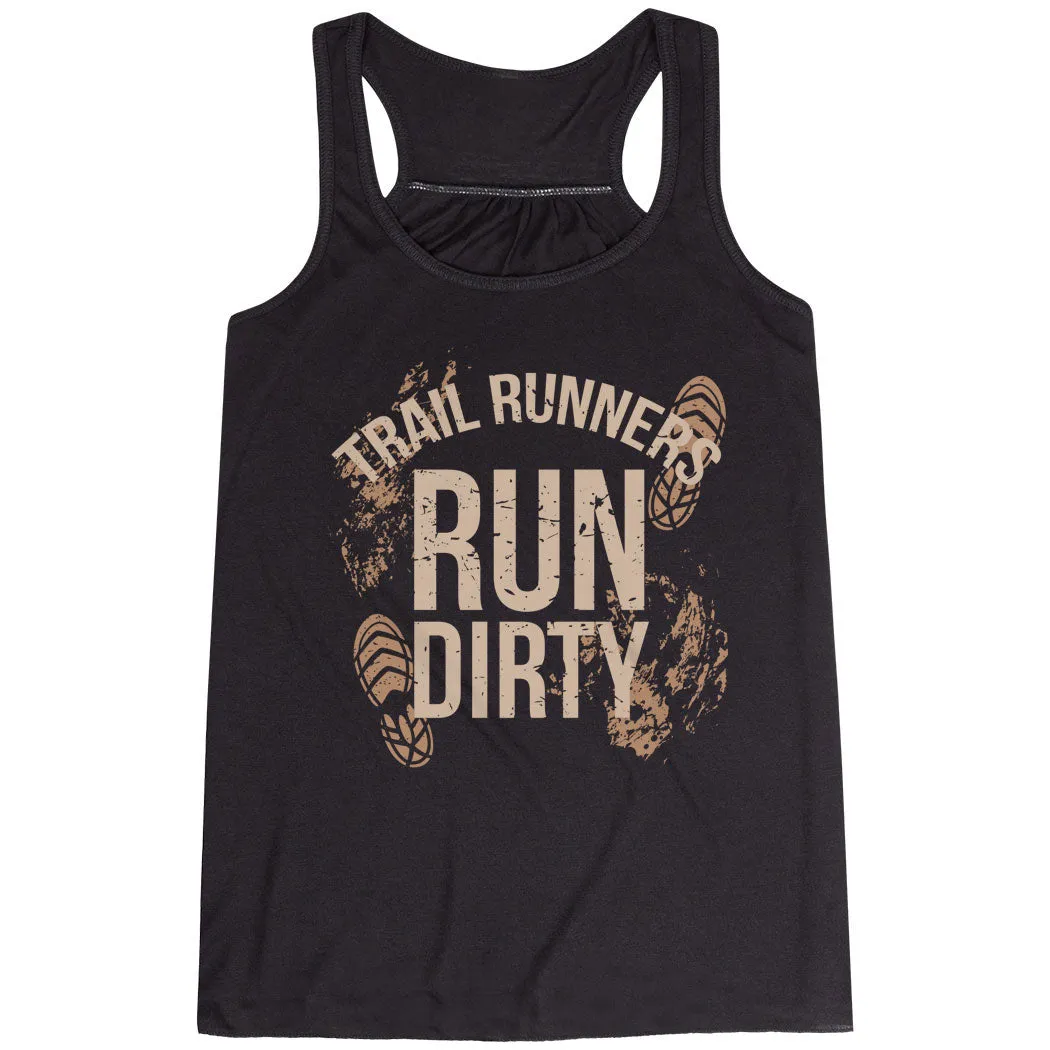 Shock Absorbing Flowy Racerback Tank Top - Run Dirty