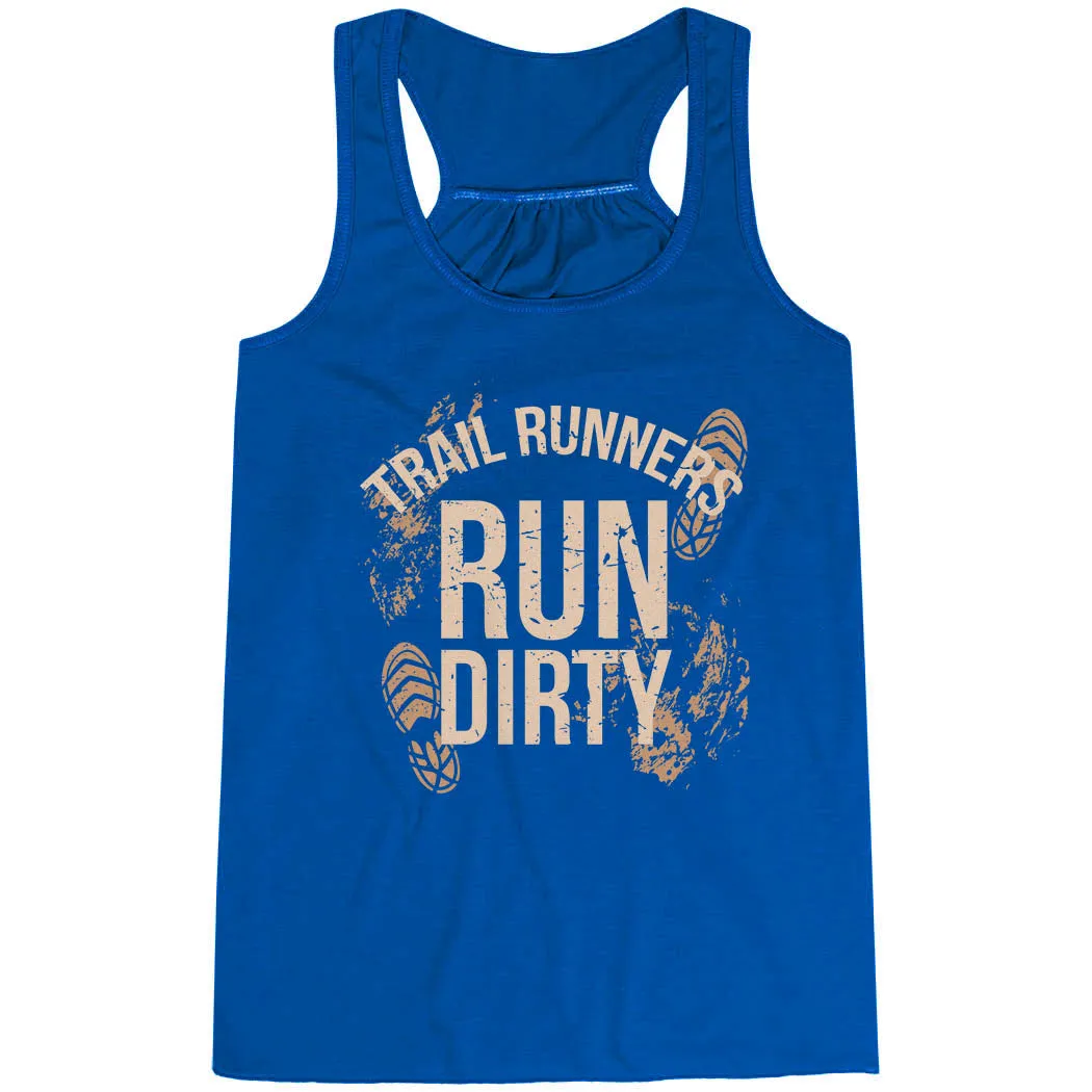 Flowy Racerback Tank Top - Run Dirty Moisture Control Technology small capacity