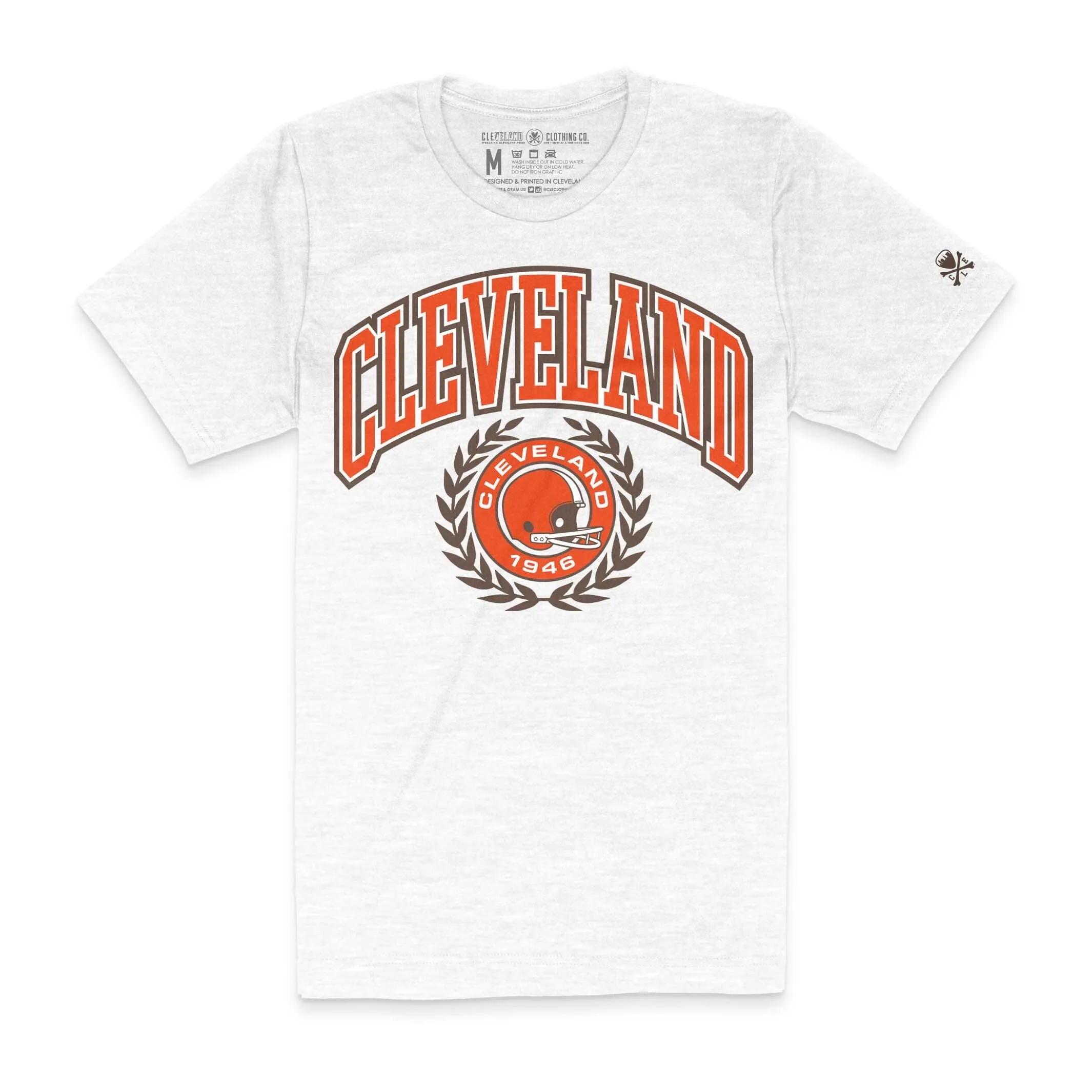 Cool Layer Wear Circular Knit Construction Cleveland Football Collegiate Seal - Mens/Unisex Crew T-Shirt
