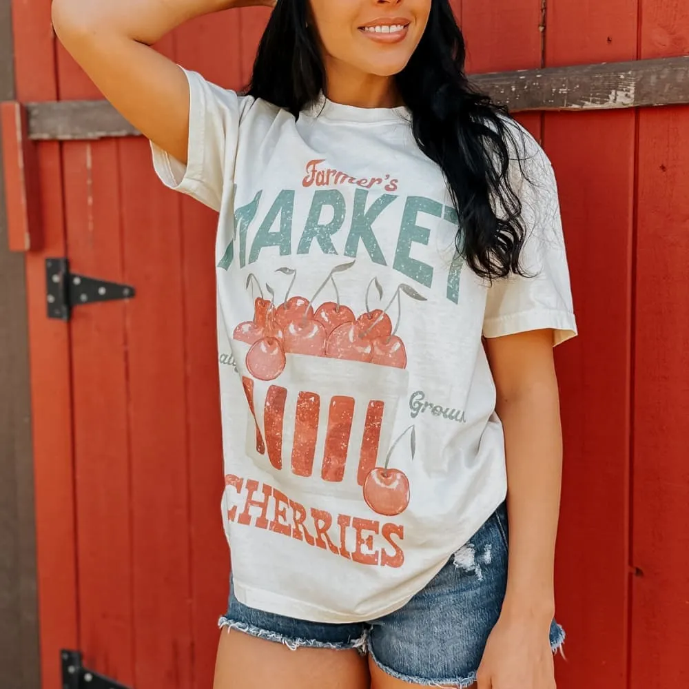 tall size Classic Chic Cutie Cherry Market Tee