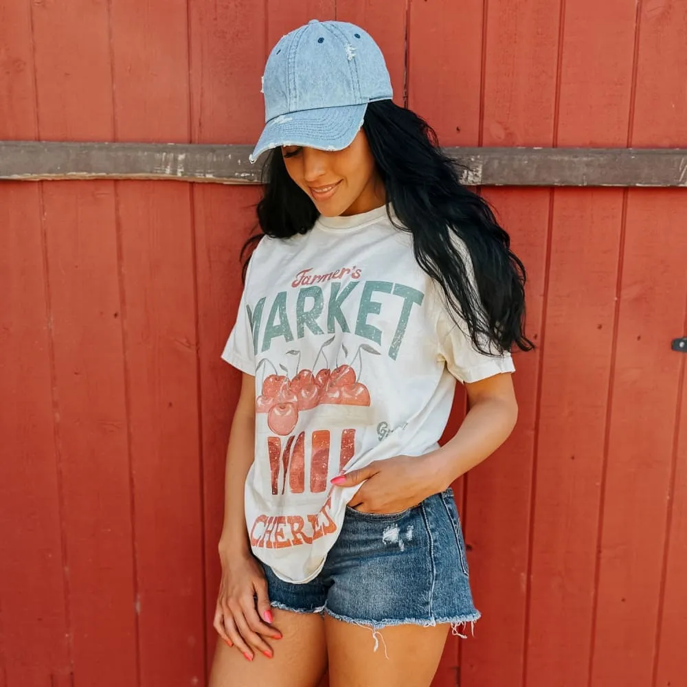 Cutie Cherry Market Tee Comfortable And Versatile Trendy Design