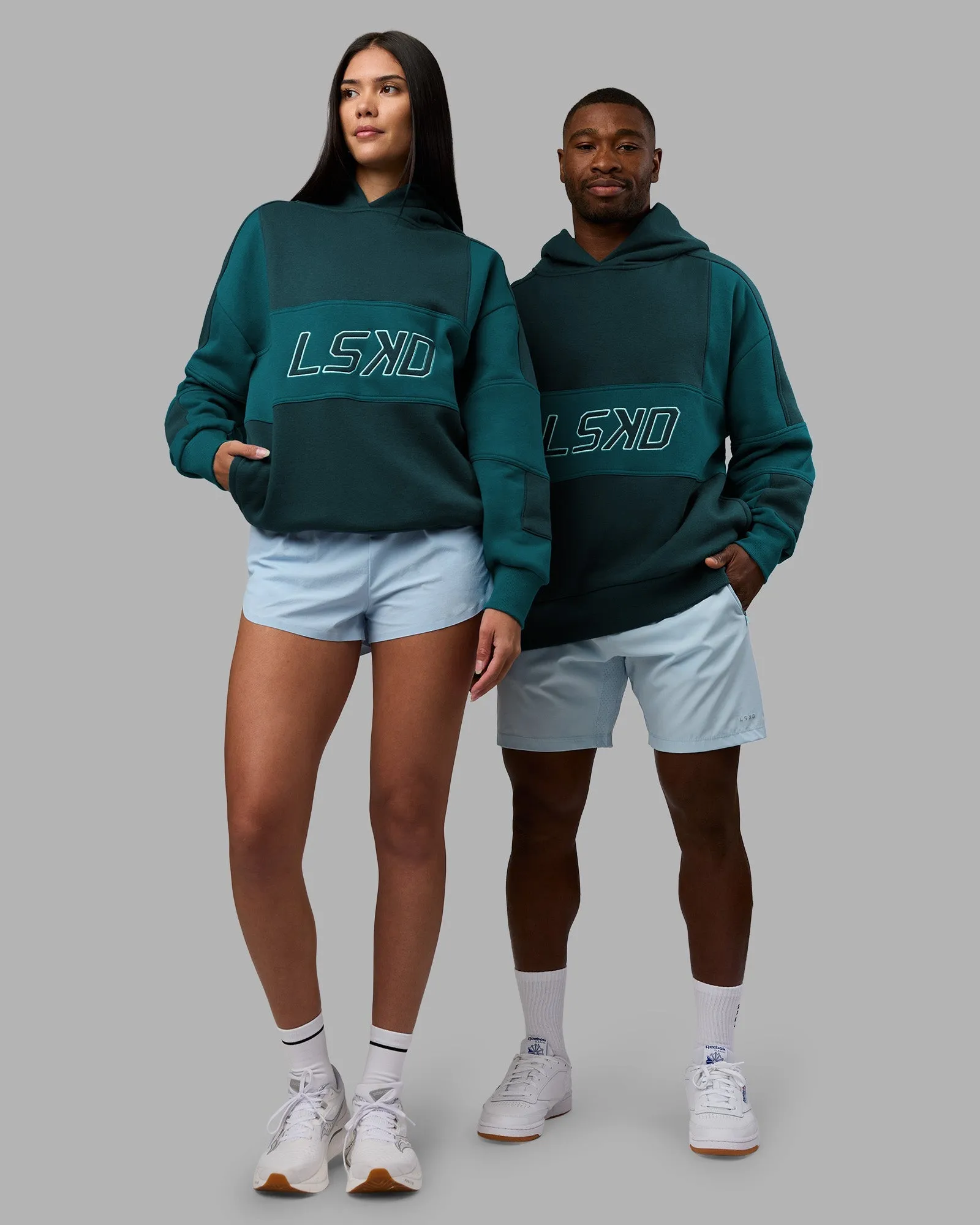 Slam Oversized Hoodie - Deep Sea-Blue Coral Timeless Look Road Trip