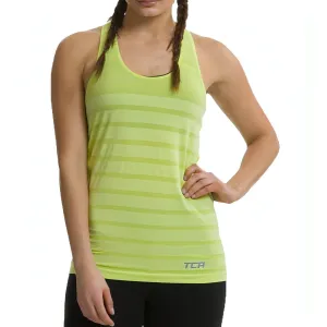 Ergonomic Paneling TCA QuickDry SuperKnit Womens Running Vest Tank Top - Green