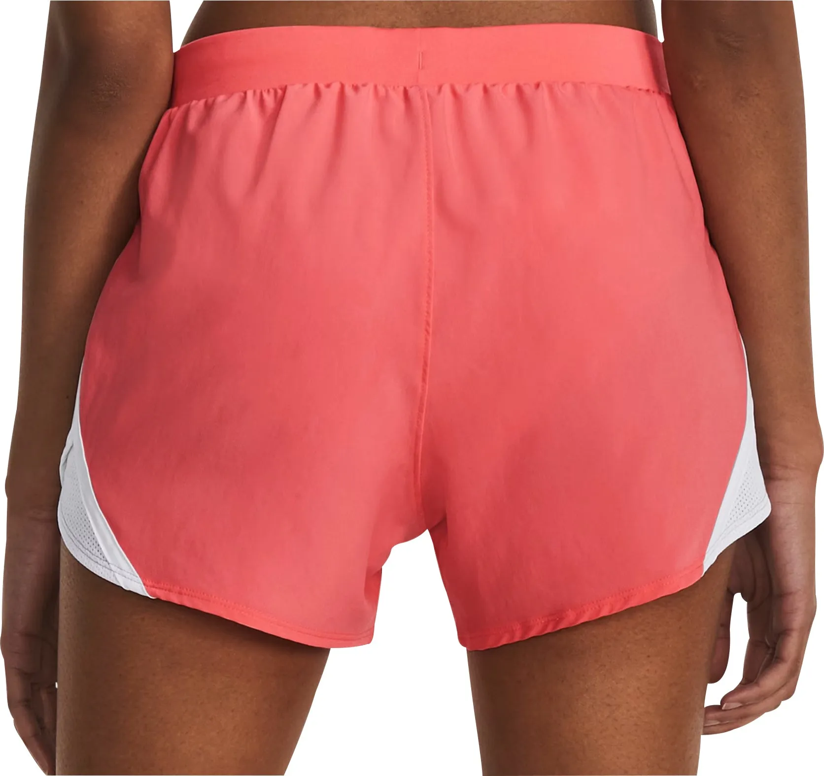 Under Armour Fly By 2.0 Womens Running Shorts - Pink Anti Static Technology Stretchy Hemline