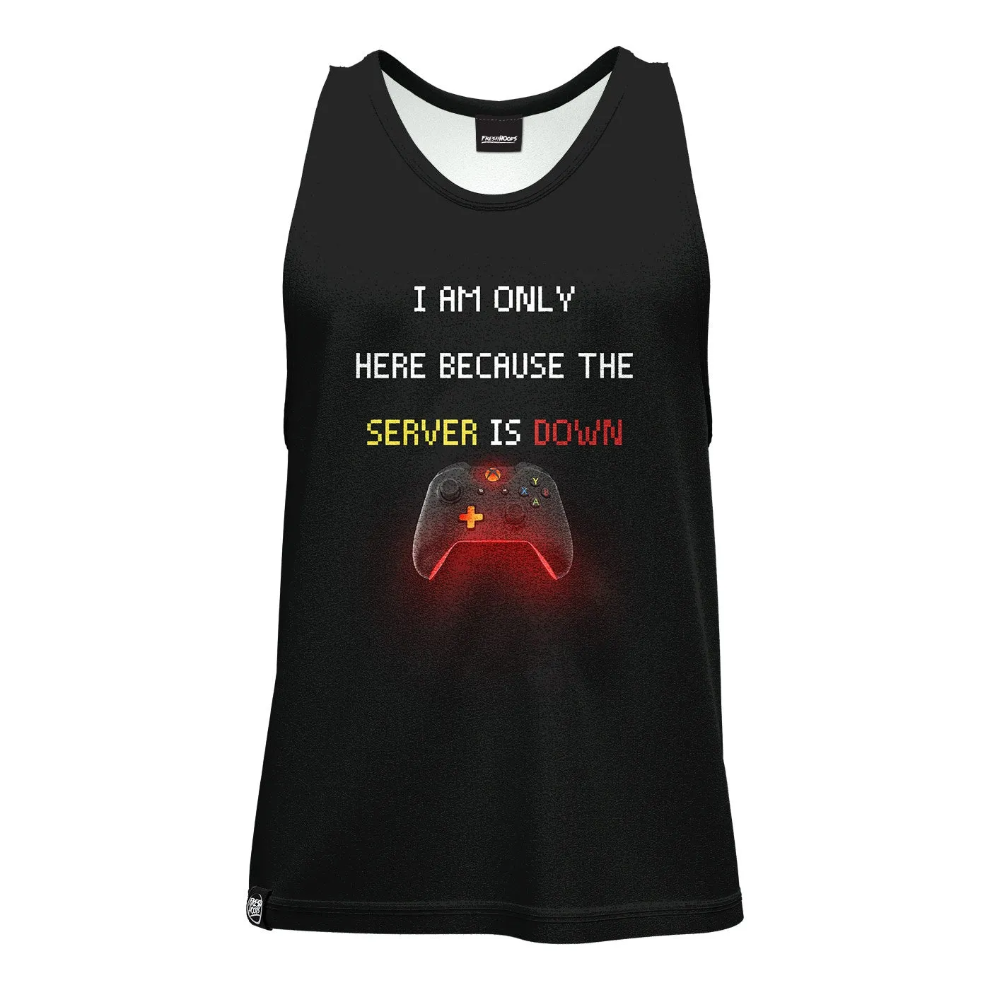 Server Down Tank Top Layered Neckline Design