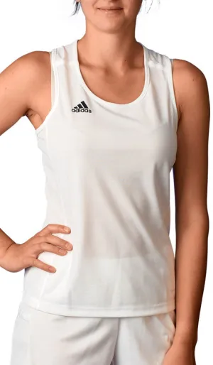 adidas T19 Womens Training Vest Tank Top - White Fast Evaporation