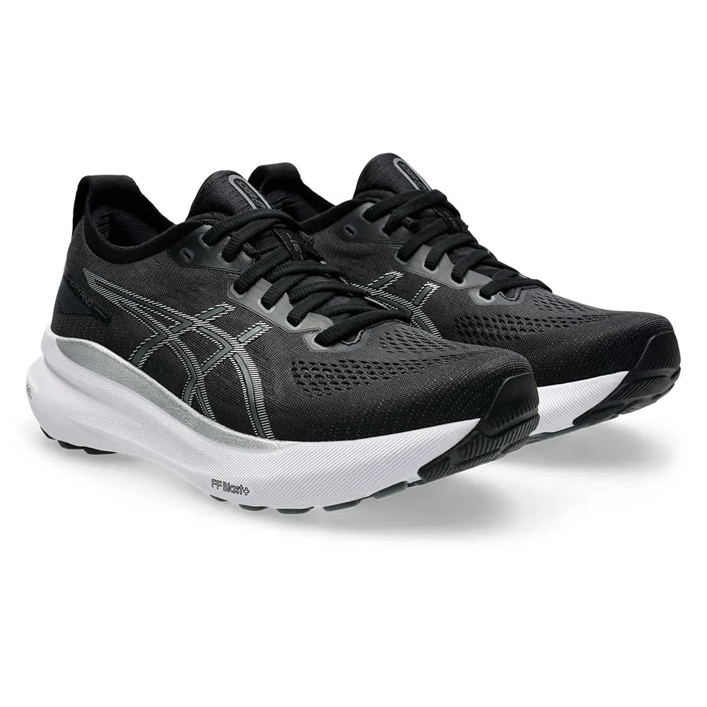 Women's Gel-Kayano 31 Running Shoe - Black/Pure Silver - Narrow (2A) Vibration Reduction Tech