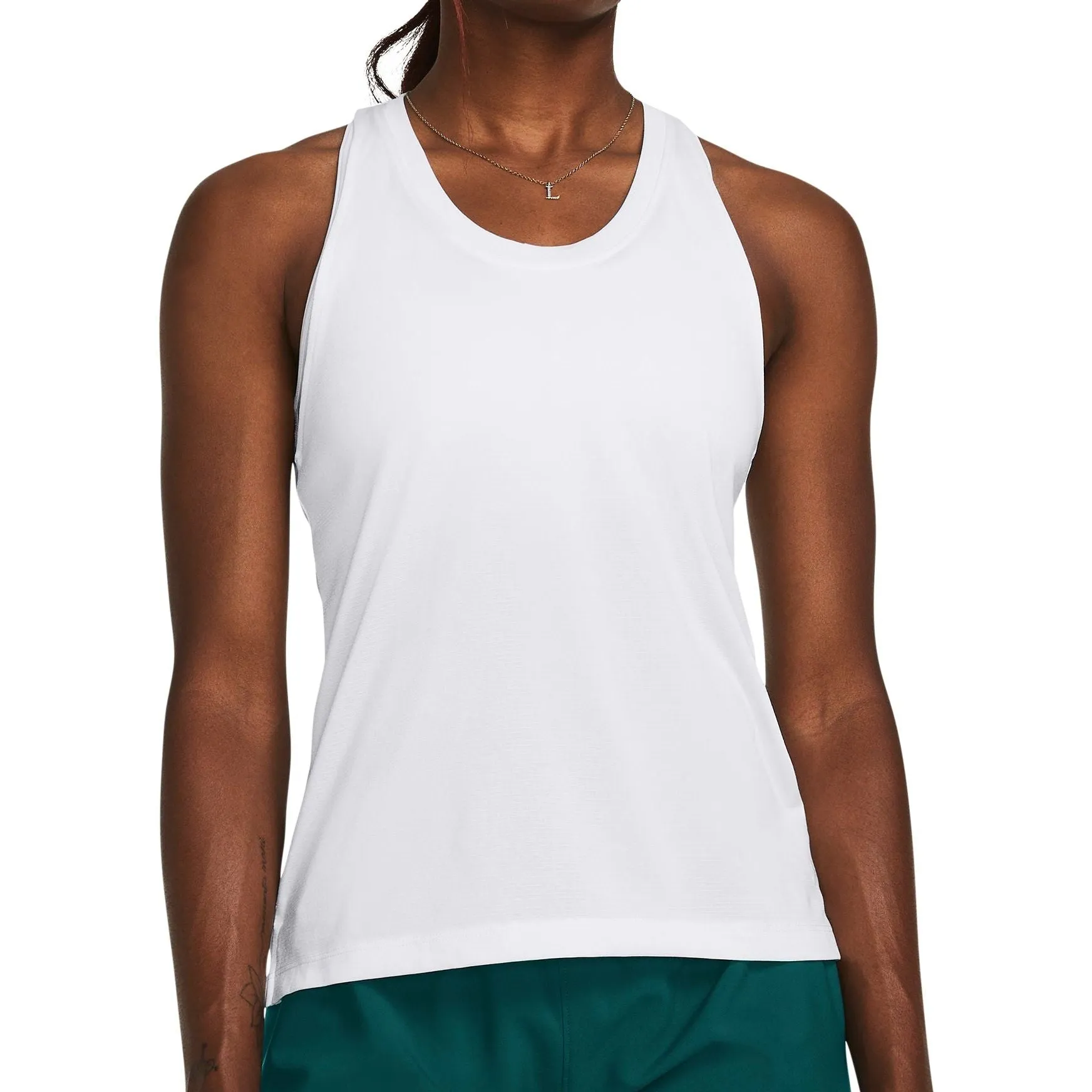 Under Armour Launch Womens Running Vest Tank Top - White Relaxed fit style
