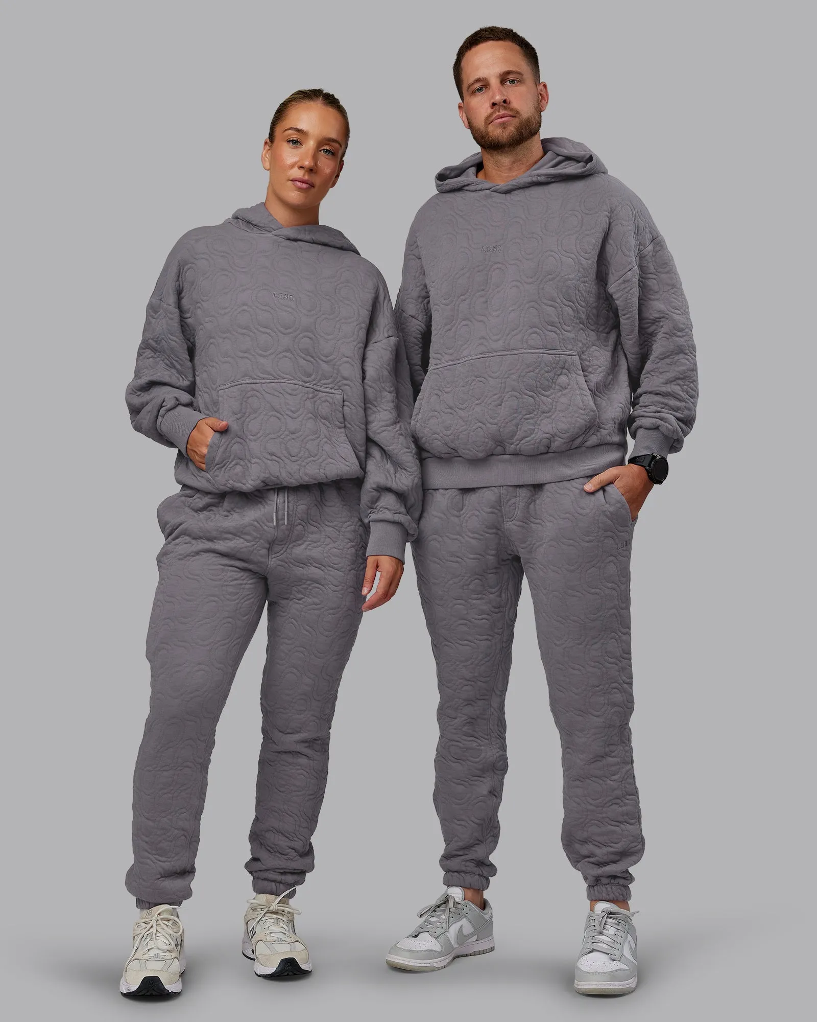 MVP Quilted Oversized Hoodie - Storm Front-Geometric anniversary wear