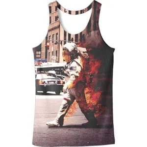 explosion - resistance test passed On Fire Tank Top