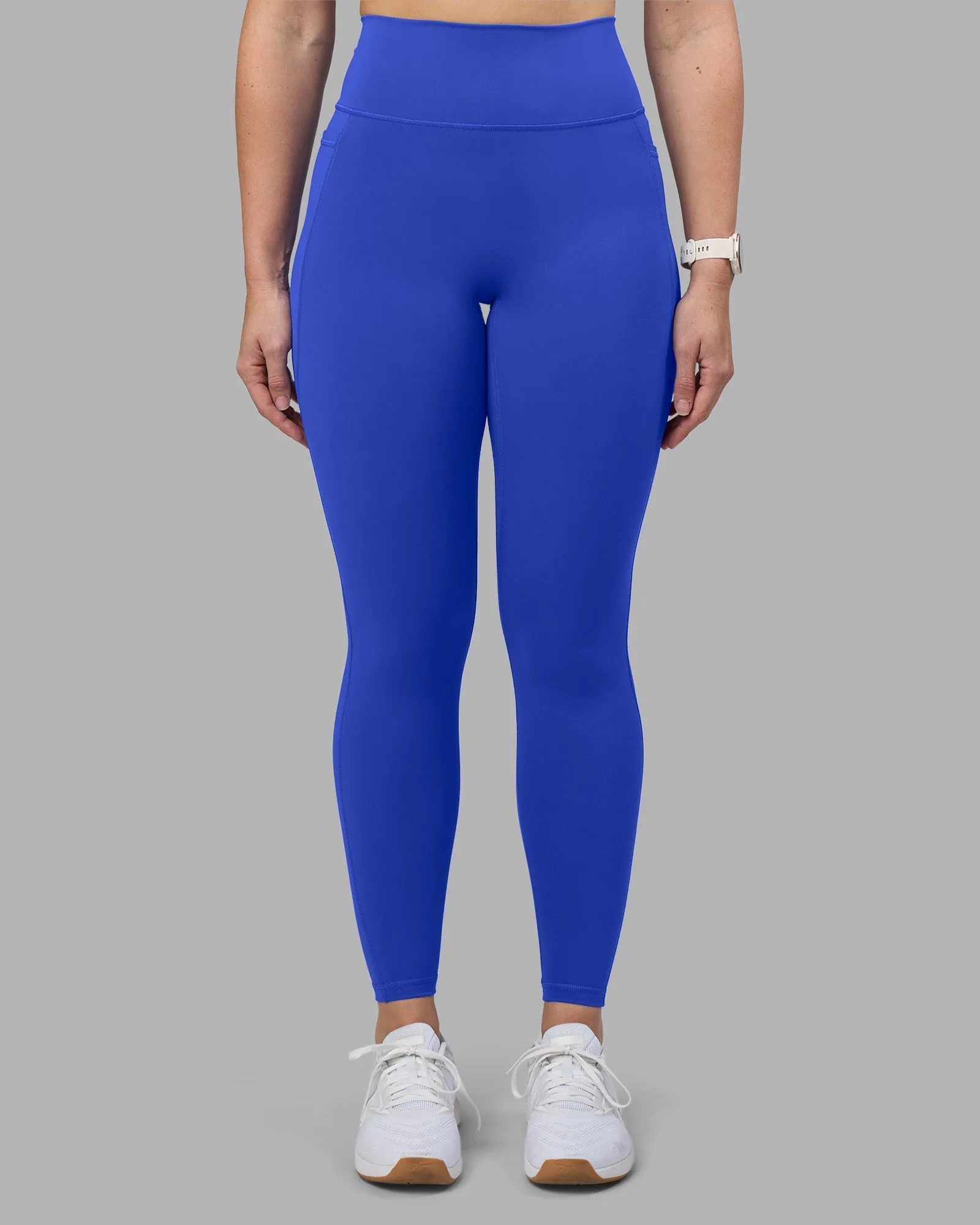 Tummy Control Panel Fusion Ultra High-Rise Full Length Legging Pockets - Power Cobalt