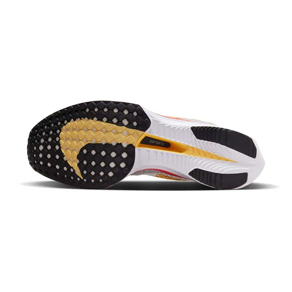 Foot Shaped Toe Box Women's Nike ZoomX Vaporfly Next% 3 Running Shoe - White/Topaz Gold/Sea Coral - Regular (B)