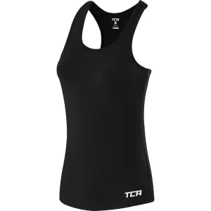 TCA Tech Racerback Womens Running Vest Tank Top - Black Dull color urban area