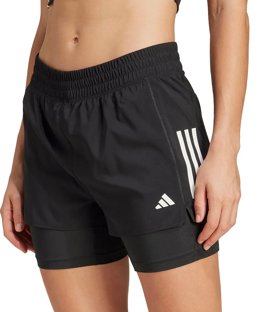 HypoallergenicLining All Occasion adidas Own The Run ClimaCool 2 In 1 Womens Running Shorts - Black