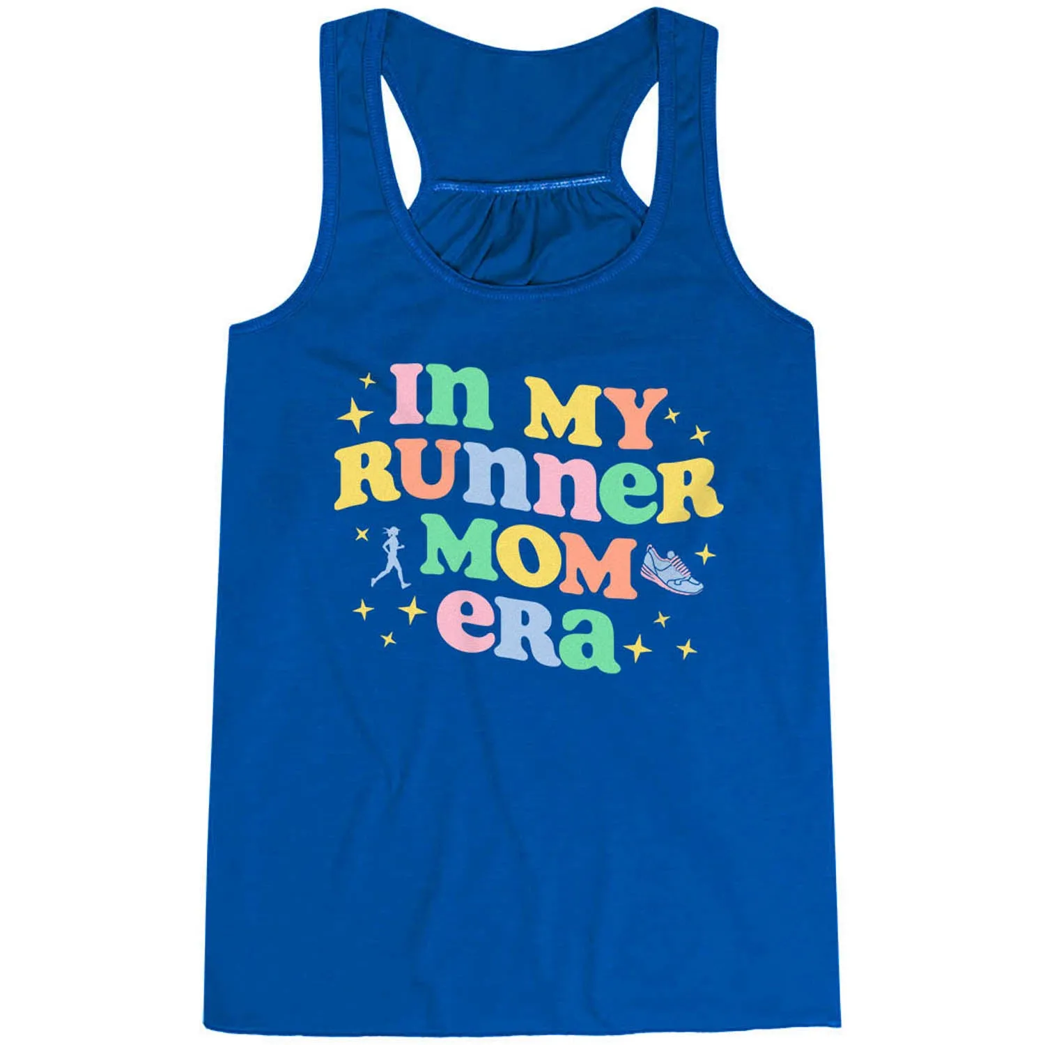 Flowy Racerback Tank Top - In My Runner Mom Era Ventilated Mesh Comfort - prioritized