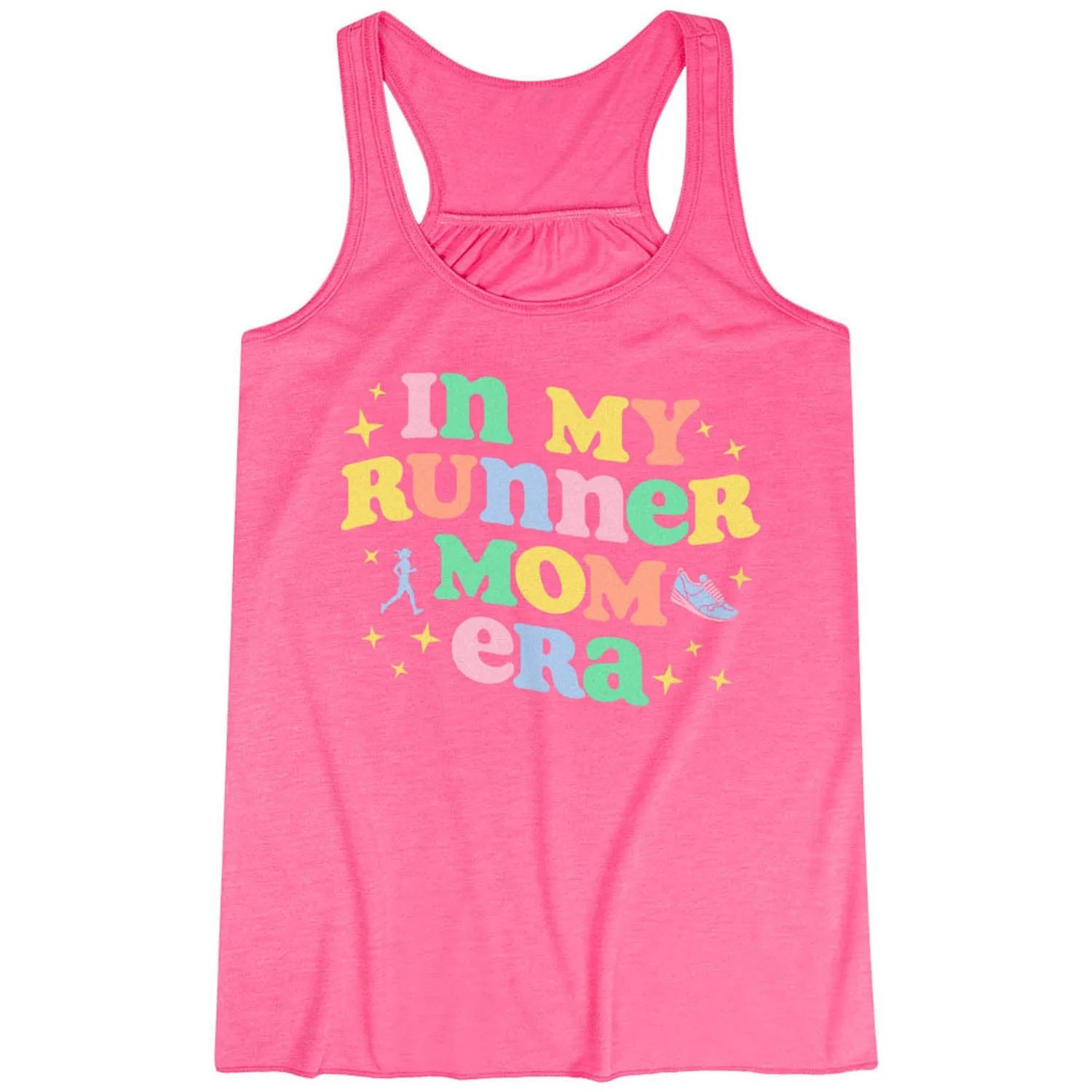 Double Layer scientific research Flowy Racerback Tank Top - In My Runner Mom Era