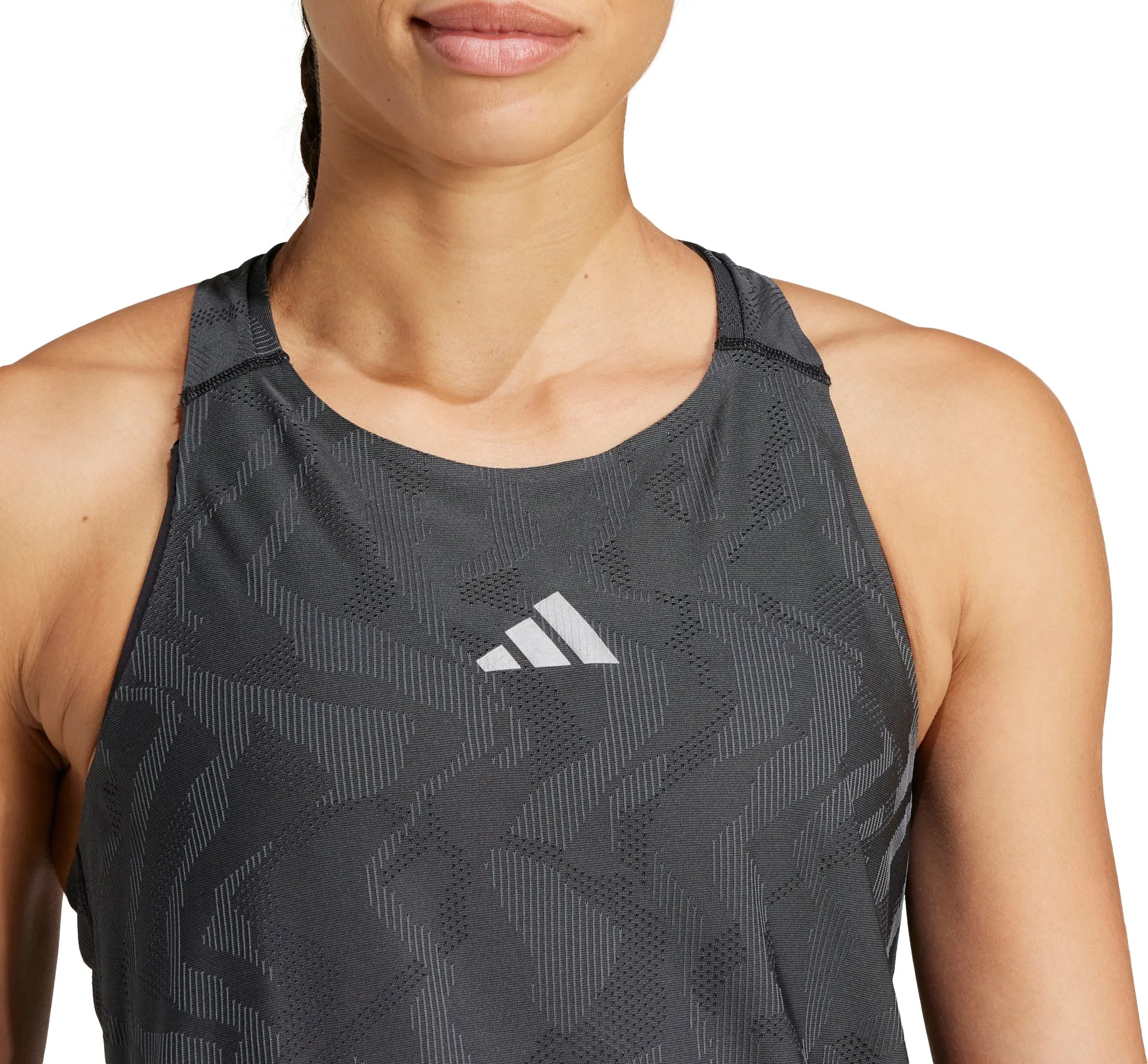 single - layer storage adidas Ultimate Engineered ClimaCool  Womens Running Vest Tank Top - Black
