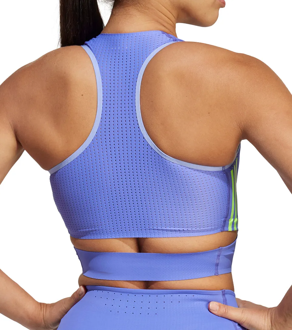 Law - enforcement - applicable Quick Flexible adidas Adizero Promo Womens Running Crop Top - Blue