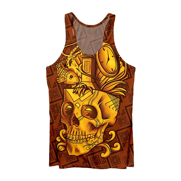 jungle scene Travel Cool Mind Skull Tank Top